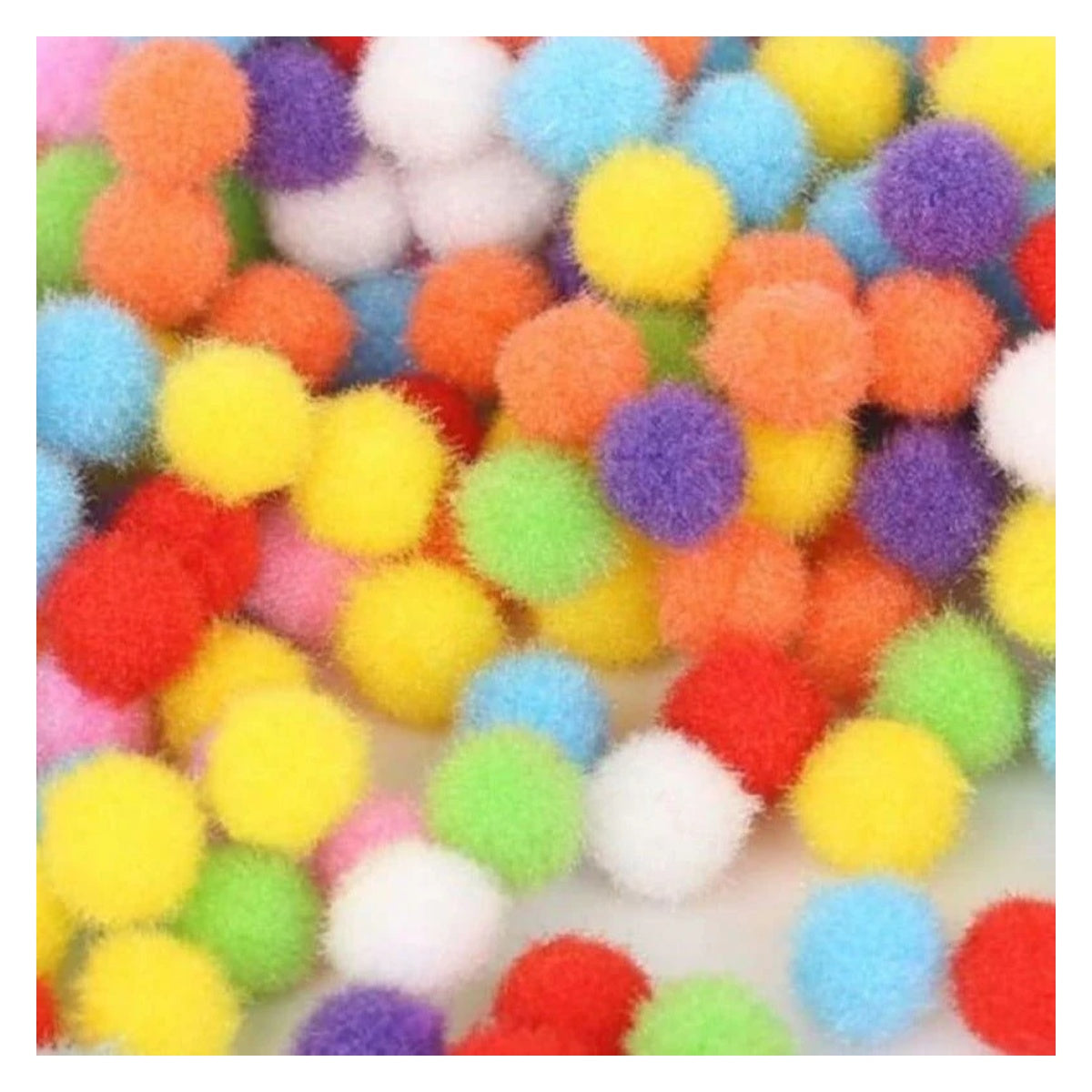 250pcs 15mm Multicolour Pompoms Soft Pom Pom Balls DIY Kids Toys Confetti Accessories - - Asia Sell