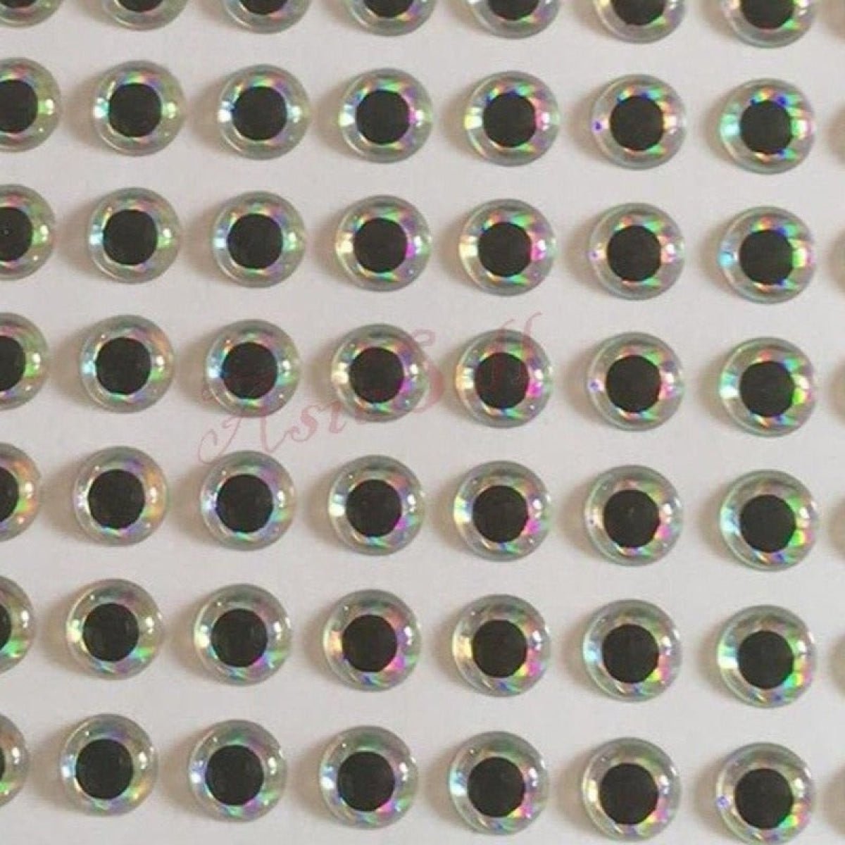 250pcs 5.5mm Fishing Lure Eye Tiny Size Fly Fishing Crank Bait Artificial Silver Fish Eyes Plastic Sticky - - Asia Sell