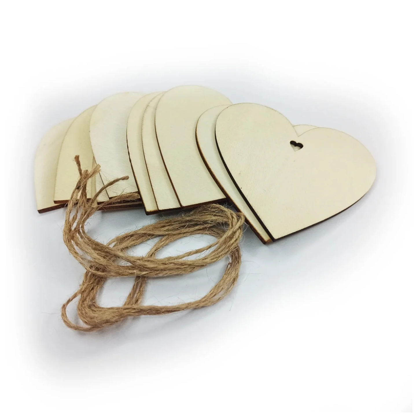 25pcs 80mm Wooden Love Hearts DIY Craft Wood Scrapbooking