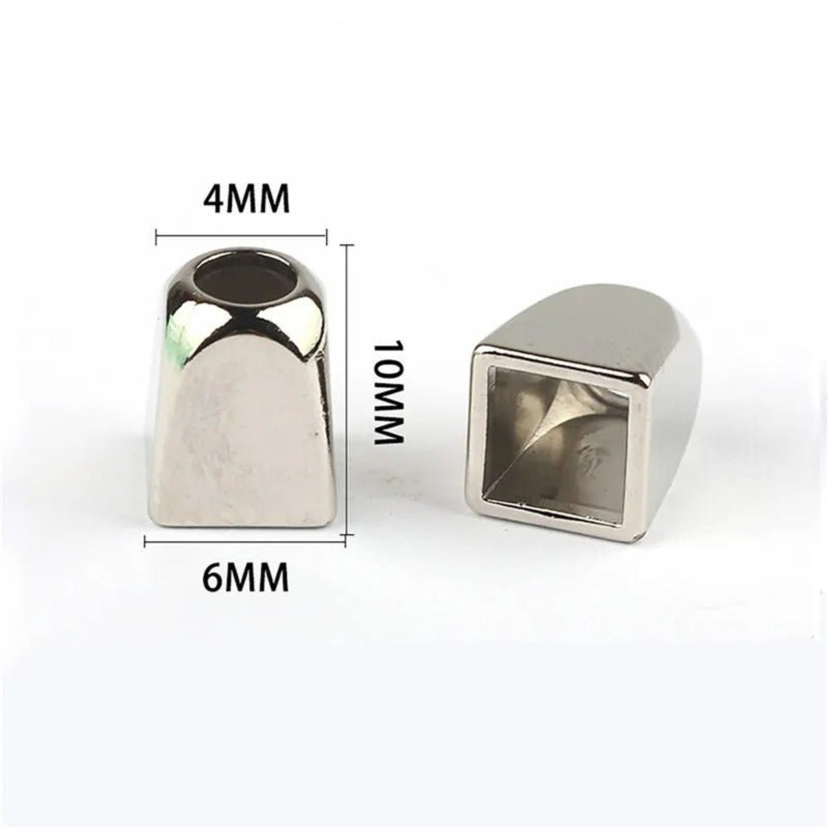 2/6pcs 10-16mm Metal Cord Lock Toggle Clip Clothing Rope End Bag Hat Clothes Bags Craft - 2PCS 10mm Silver - Asia Sell