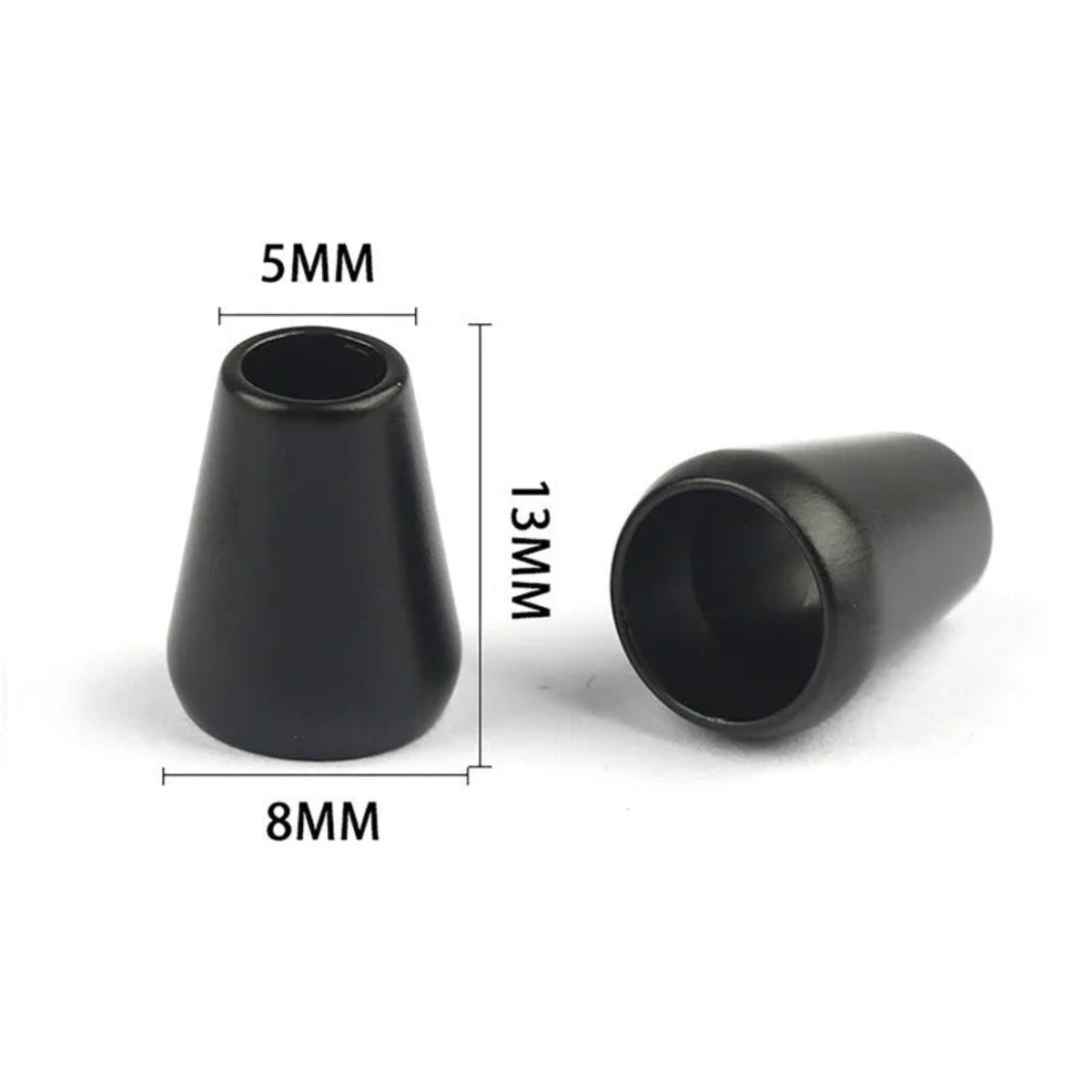 2/6pcs 10-16mm Metal Cord Lock Toggle Clip Clothing Rope End Bag Hat Clothes Bags Craft - 2PCS 13mm Black - Asia Sell