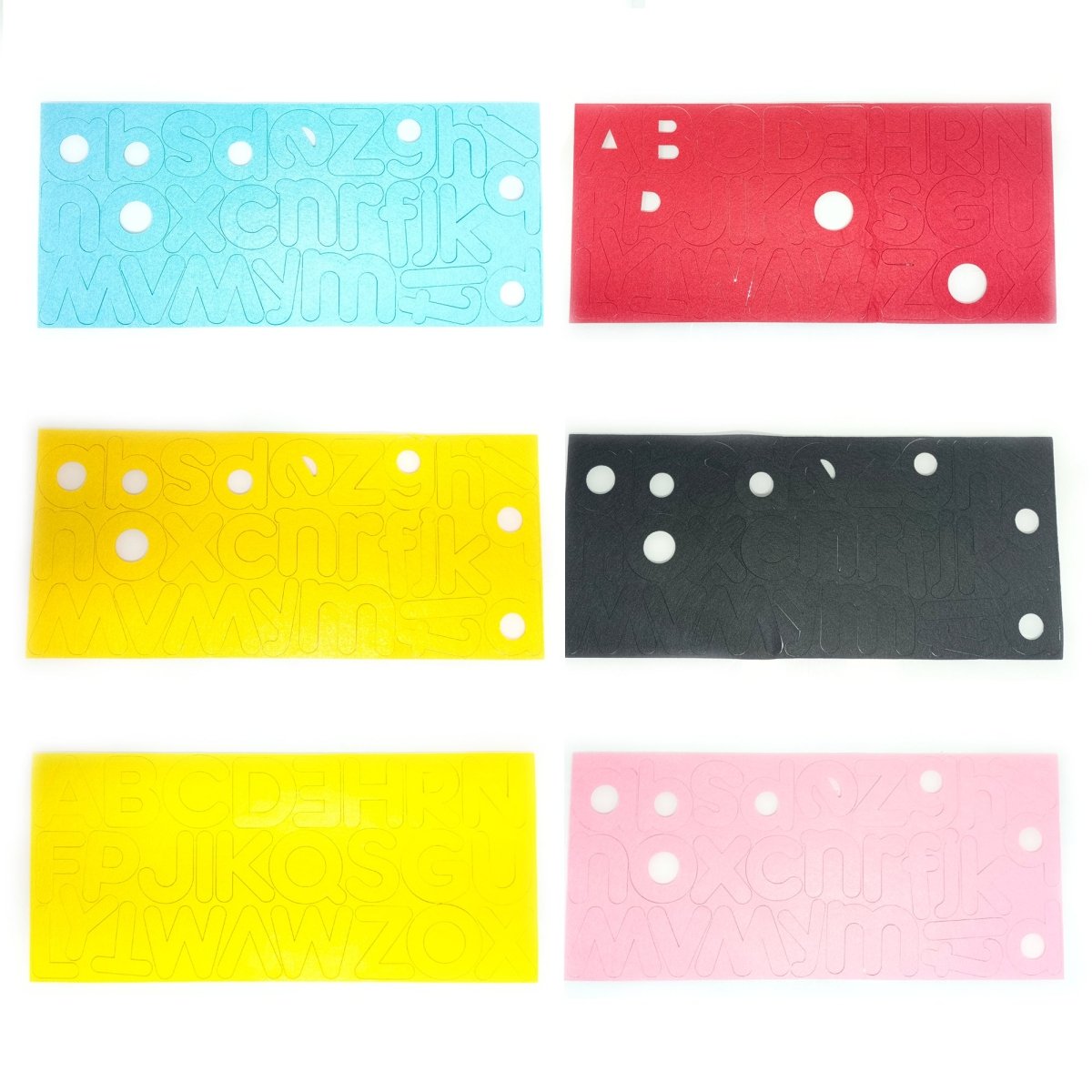 26pcs 6cm Large Fabric Felt Letters Alphabet Craft Cloth Patch For Sewing Dolls Scrapbook Shapes - Black Lowercase - Asia Sell
