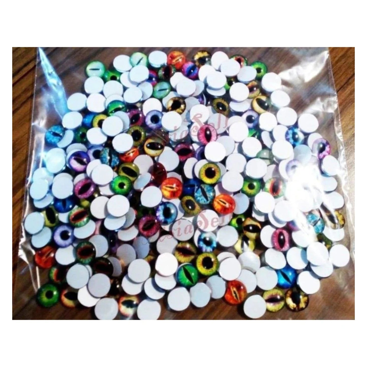 270pcs Round 12mm Glass Doll Eyes Dragon Lizard Frog Eyeballs - - Asia Sell