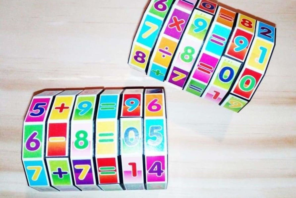 2pcs 10 Sided Maths Cube Toy Kids Children's Educational Toys Learn Hexagon Math - - Asia Sell