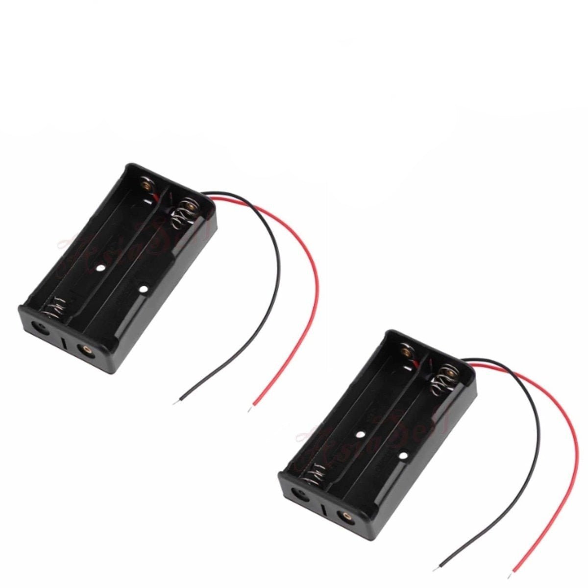 2pcs 2x18650 Battery Holder 3.7V 7.4V Storage Box Case Leads Wires 2 x 18650 - - Asia Sell