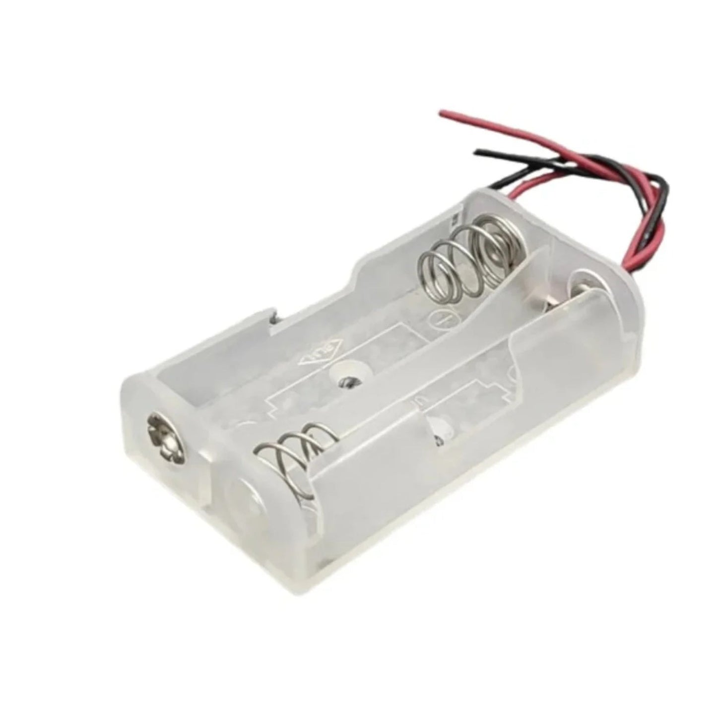 2pcs 2xAA Battery Holder Box Case With Switch 2x1.5V 3V Clear Transparent - - Asia Sell