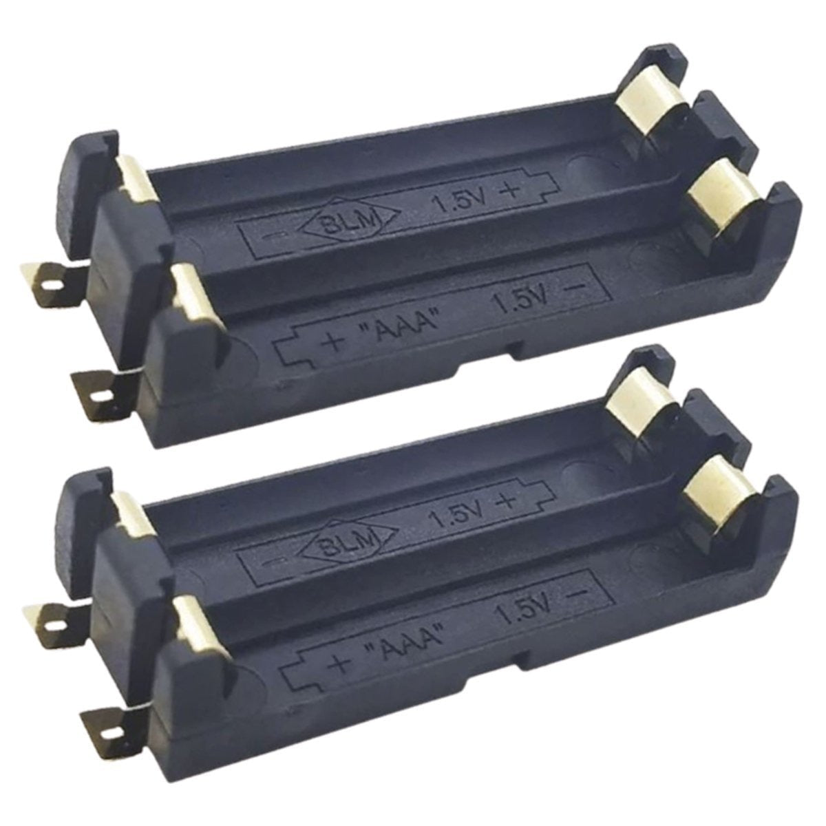 2pcs 2xAAA Battery Holder with Tabs Pins SMD SMT 2x1.5V 3V AAA No Wires Leads - - Asia Sell