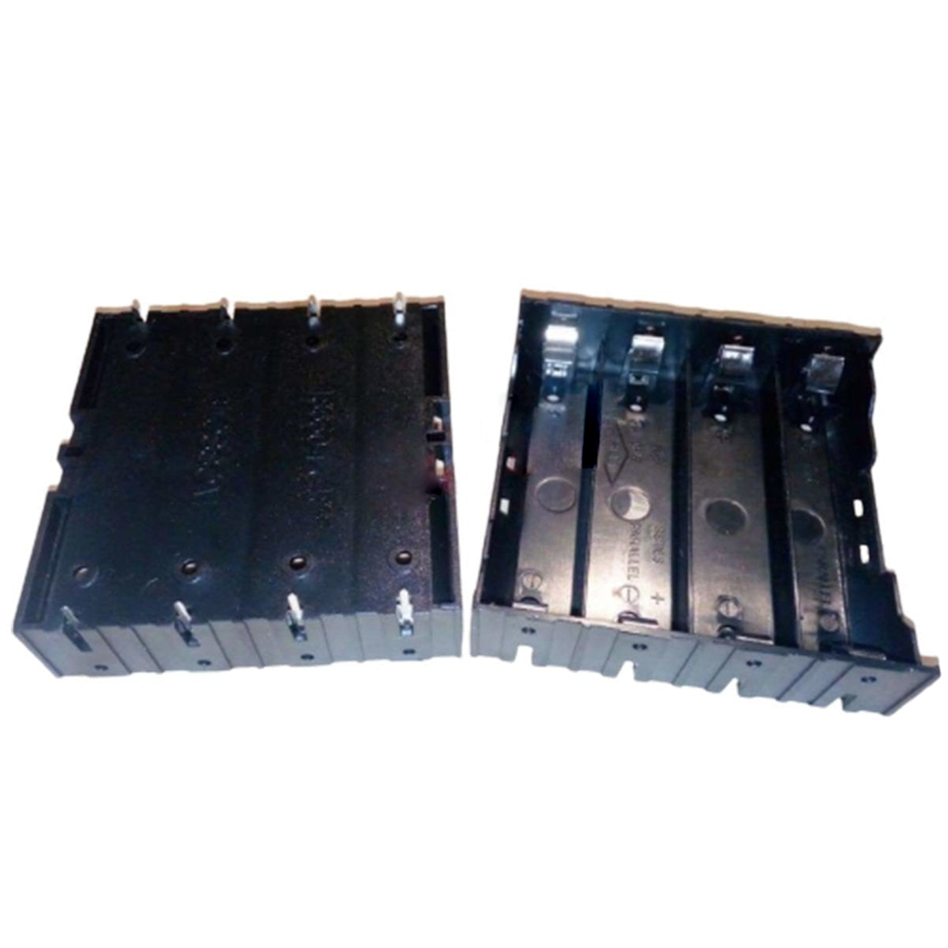 2pcs 4 x 18650 Battery Holder Box Case 3.7V PCB Tabs Pins 4x18650