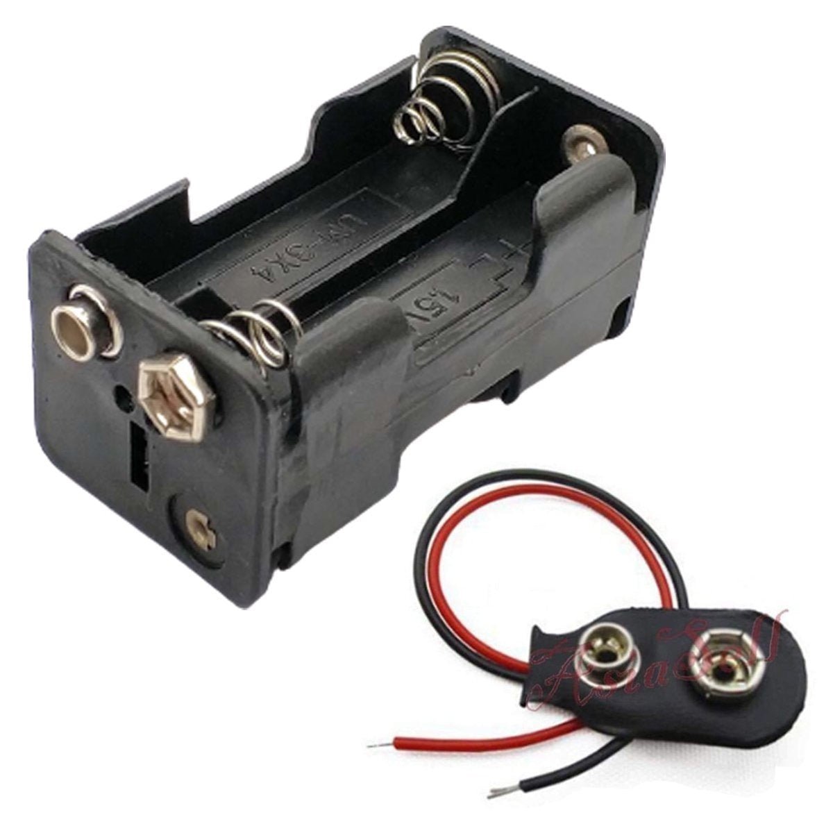 2pcs 4xAA Battery Holder With Clip Double Sided - - Asia Sell