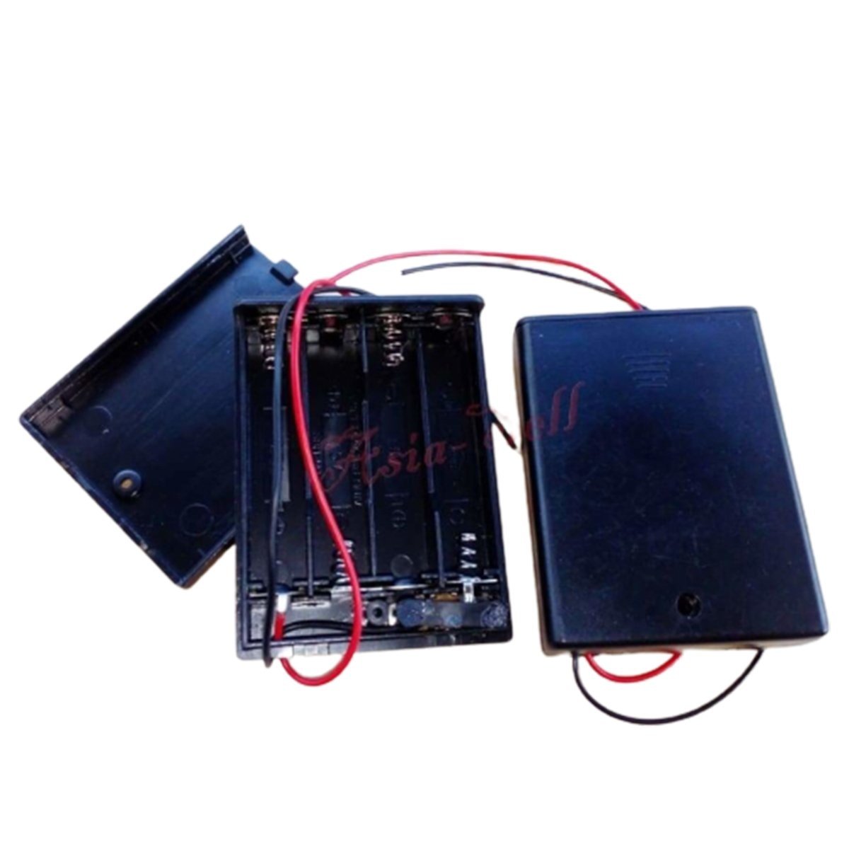2pcs 4xAAA Battery Holder 4x1.5V 6V Box Case with ON/OFF Switch Cover Leads AAA - - Asia Sell