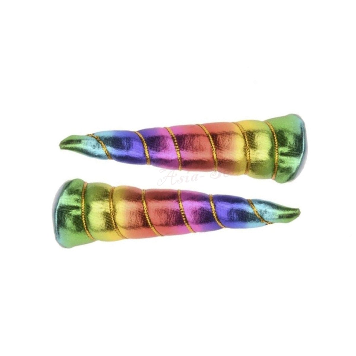 2pcs 6cm/10cm Rainbow Coloured Unicorn Horns DIY Horn Headband Party Costume Mask - 6 cm - Asia Sell
