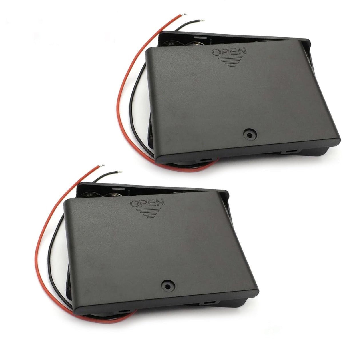 2pcs 6xAA Battery Holder 1.5V Switch Lid Box 6V AA Case Wires 6x1.5V 6 x AA - - Asia Sell