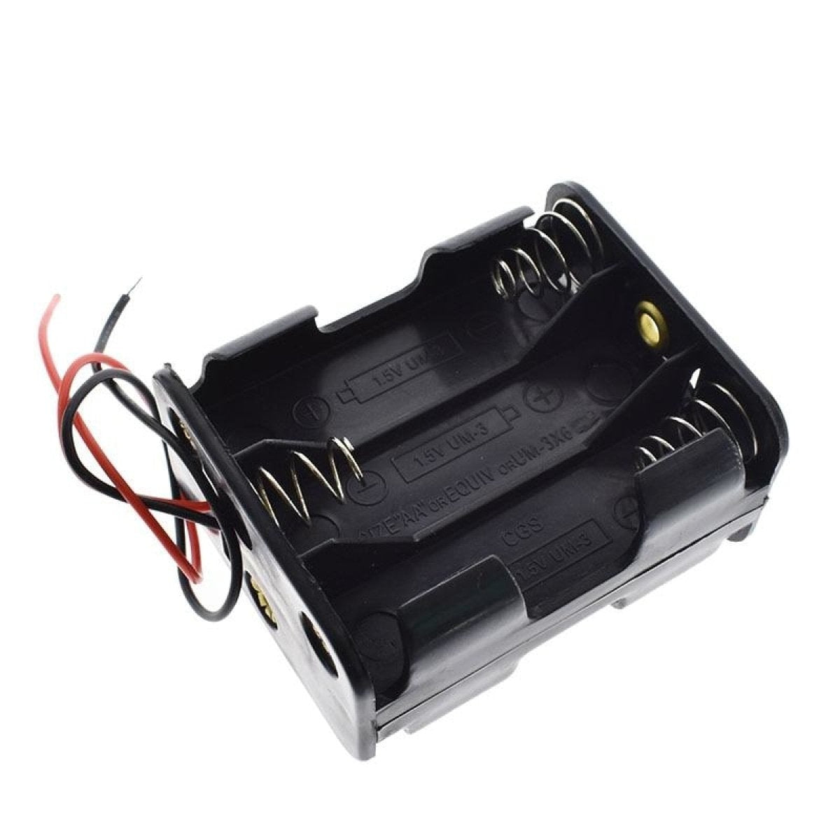 2pcs 6xAA Double Sided Battery Holder AA 6x1.5V 9V Wires Cables Plastic 6 x AA - - Asia Sell