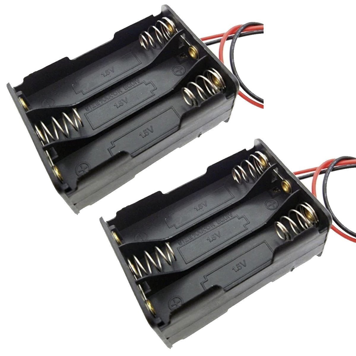 2pcs 6xAAA 9V Double Sided Battery Holder 6x1.5V Case Box Leads AAA - - Asia Sell
