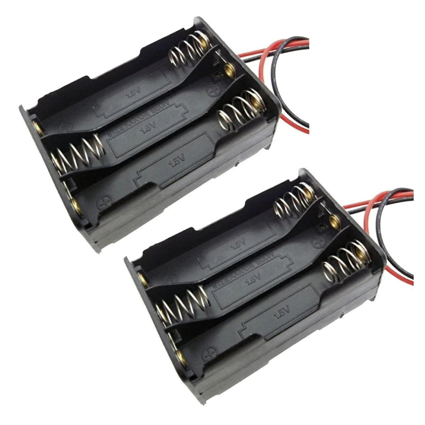 2pcs 6xAAA 9V Double Sided Battery Holder 6x1.5V Case Box Leads AAA - - Asia Sell