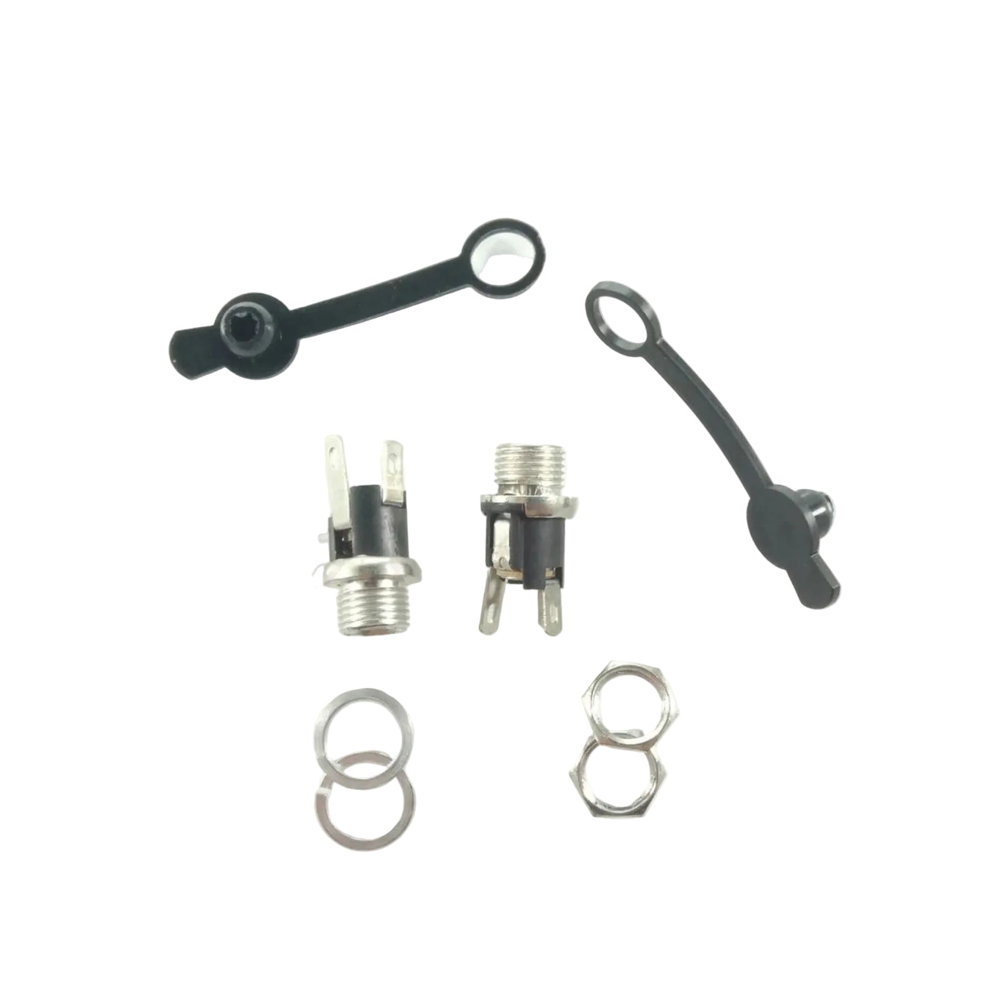 2pcs DC Power Charger Plug 5.5mmx2.1mm Jack Socket Female Panel Mount with Plug - - Asia Sell