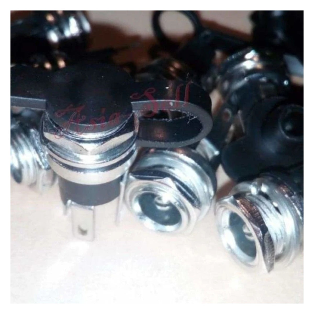 2pcs DC Power Jack 5.5mmx2.5mm Waterproof Plug Socket Female Panel Mount Jacks - - Asia Sell