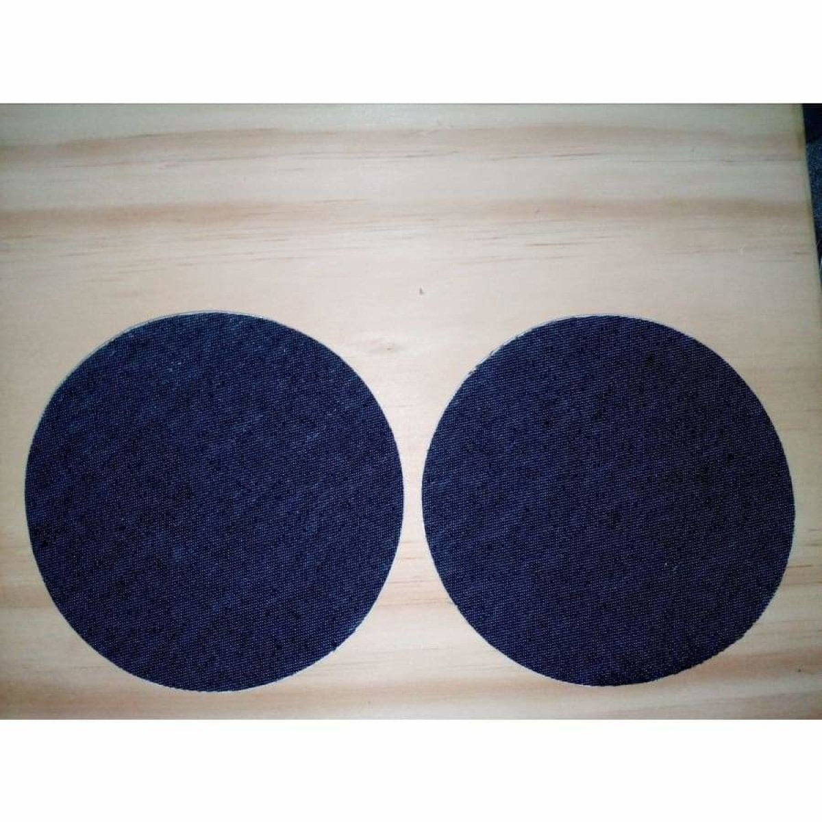 2pcs Iron-on Fabric Blue Black Denim Jeans Clothing Jacket Patch Patches Repair Sewing Shapes - 12.5cm Dia. Black - Asia Sell