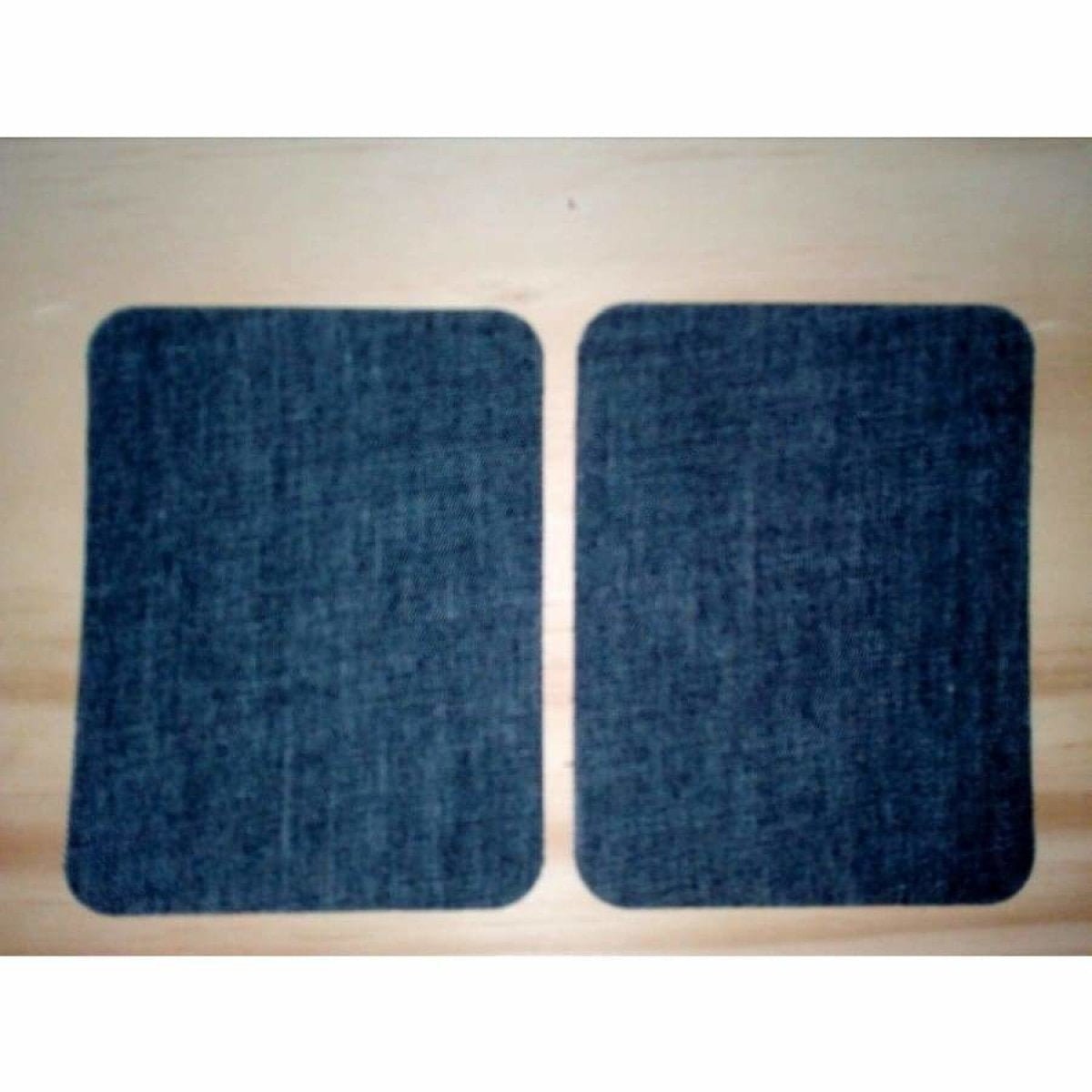 2pcs Iron-on Fabric Blue Black Denim Jeans Clothing Jacket Patch Patches Repair Sewing Shapes - 12.5x9.5cm Black - Asia Sell