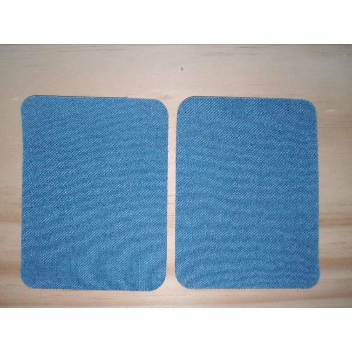 2pcs Iron-on Fabric Blue Black Denim Jeans Clothing Jacket Patch Patches Repair Sewing Shapes - 12.5x9.5cm Blue A - Asia Sell