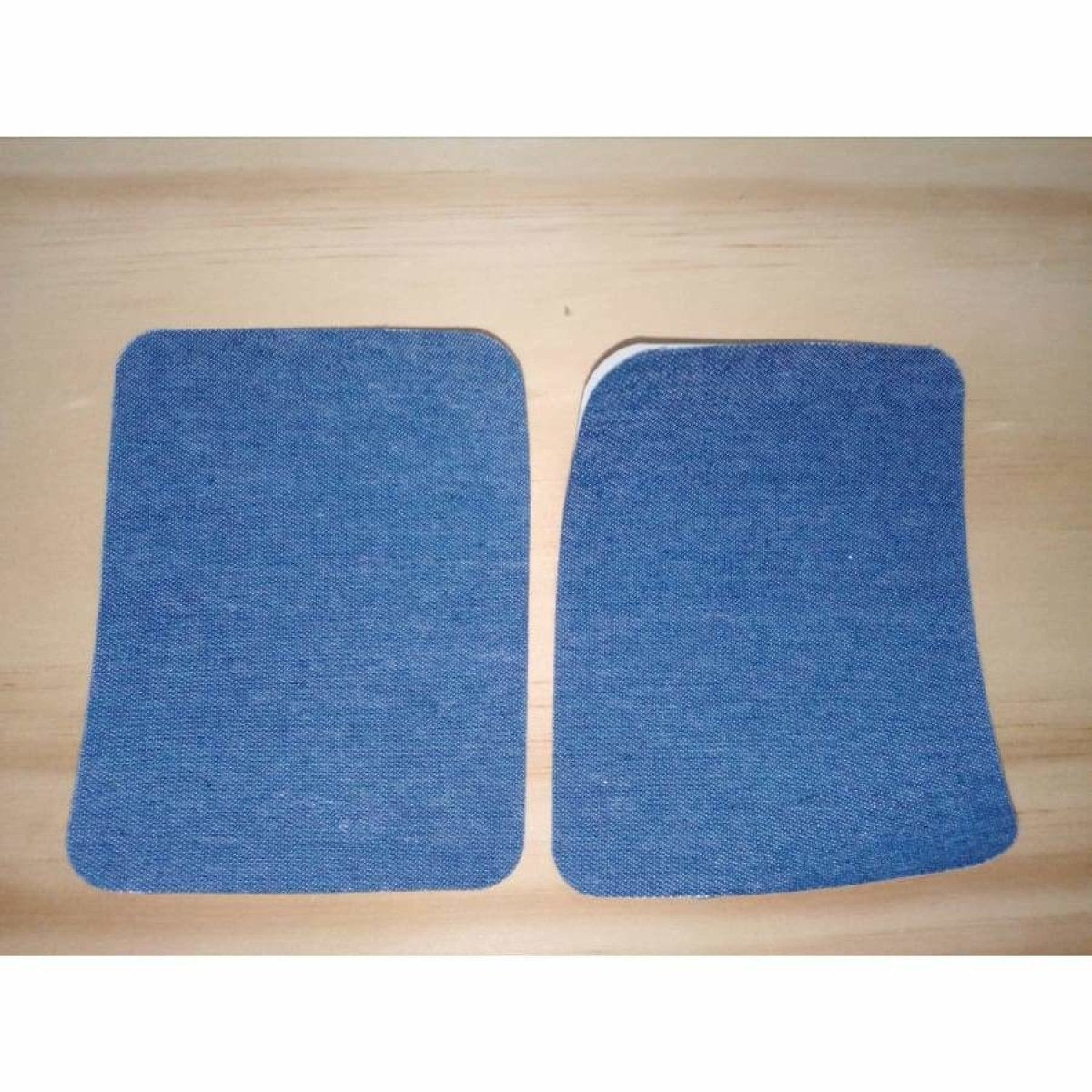 2pcs Iron-on Fabric Blue Black Denim Jeans Clothing Jacket Patch Patches Repair Sewing Shapes - 12.5x9.5cm Blue B - Asia Sell
