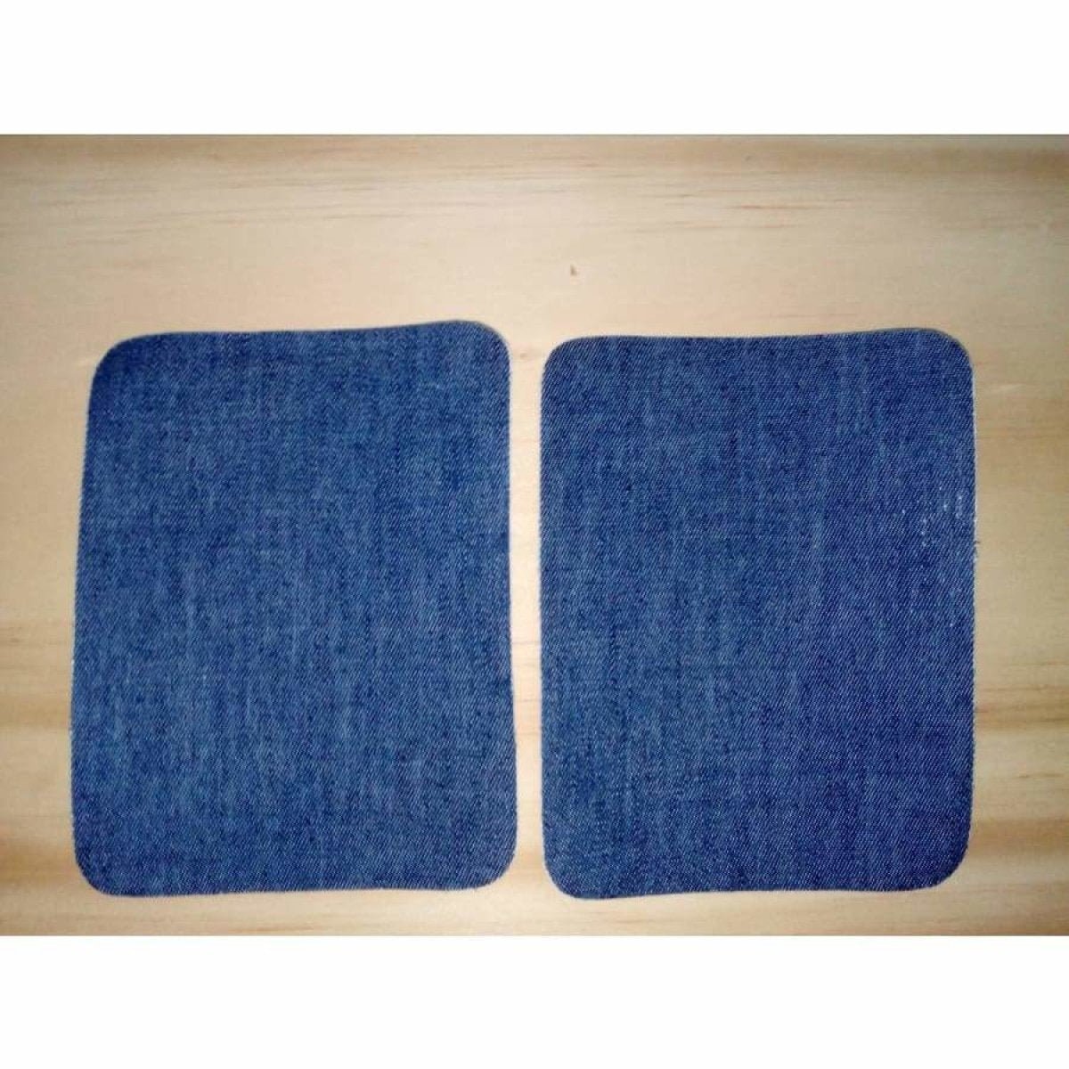 2pcs Iron-on Fabric Blue Black Denim Jeans Clothing Jacket Patch Patches Repair Sewing Shapes - 12.5x9.5cm Blue C - Asia Sell