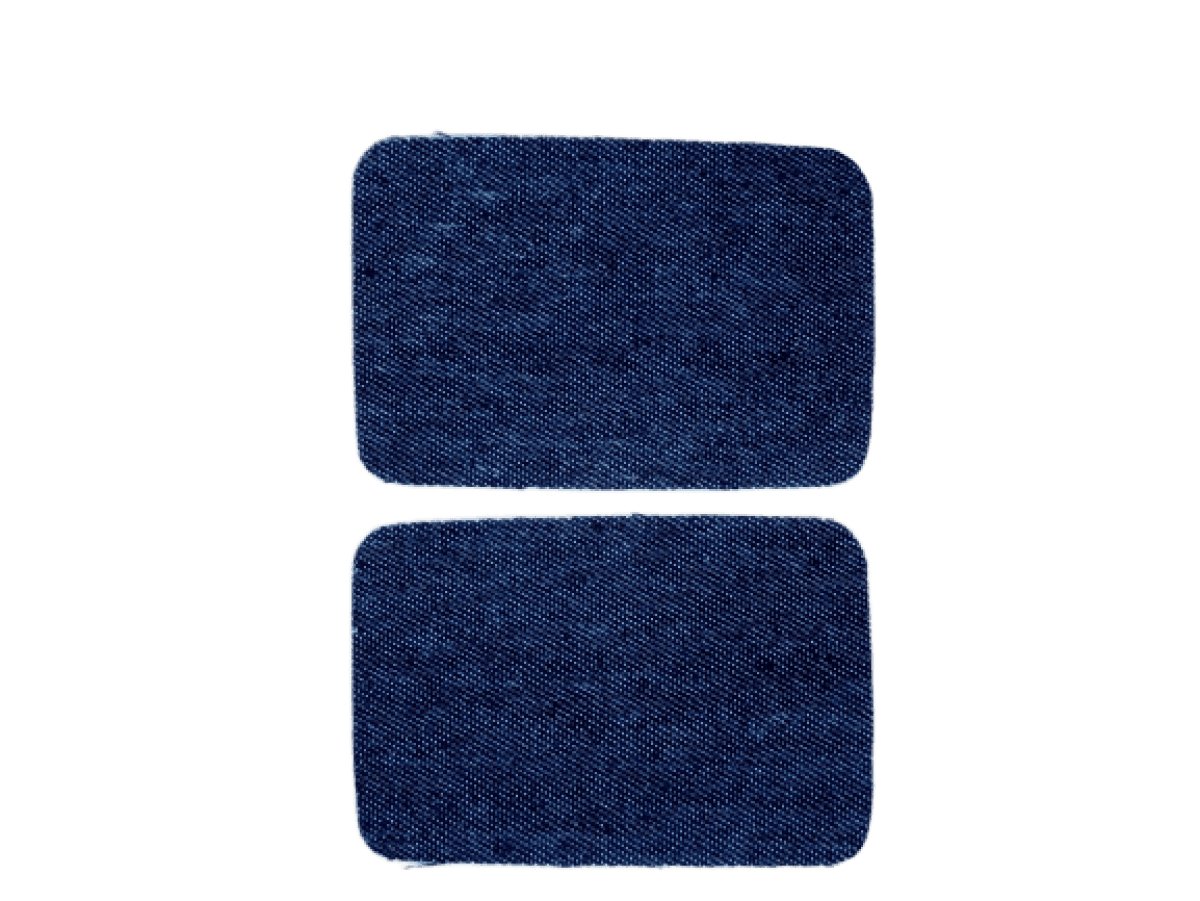 2pcs Iron-on Fabric Blue Black Denim Jeans Clothing Jacket Patch Patches Repair Sewing Shapes - 7.5x5cm Black - Asia Sell