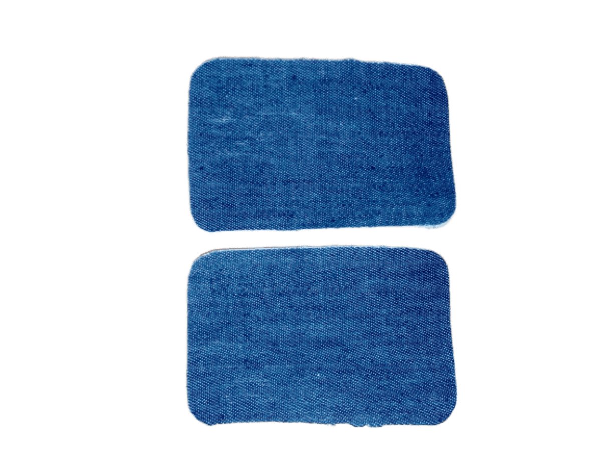 2pcs Iron-on Fabric Blue Black Denim Jeans Clothing Jacket Patch Patches Repair Sewing Shapes - 7.5x5cm Blue B - Asia Sell