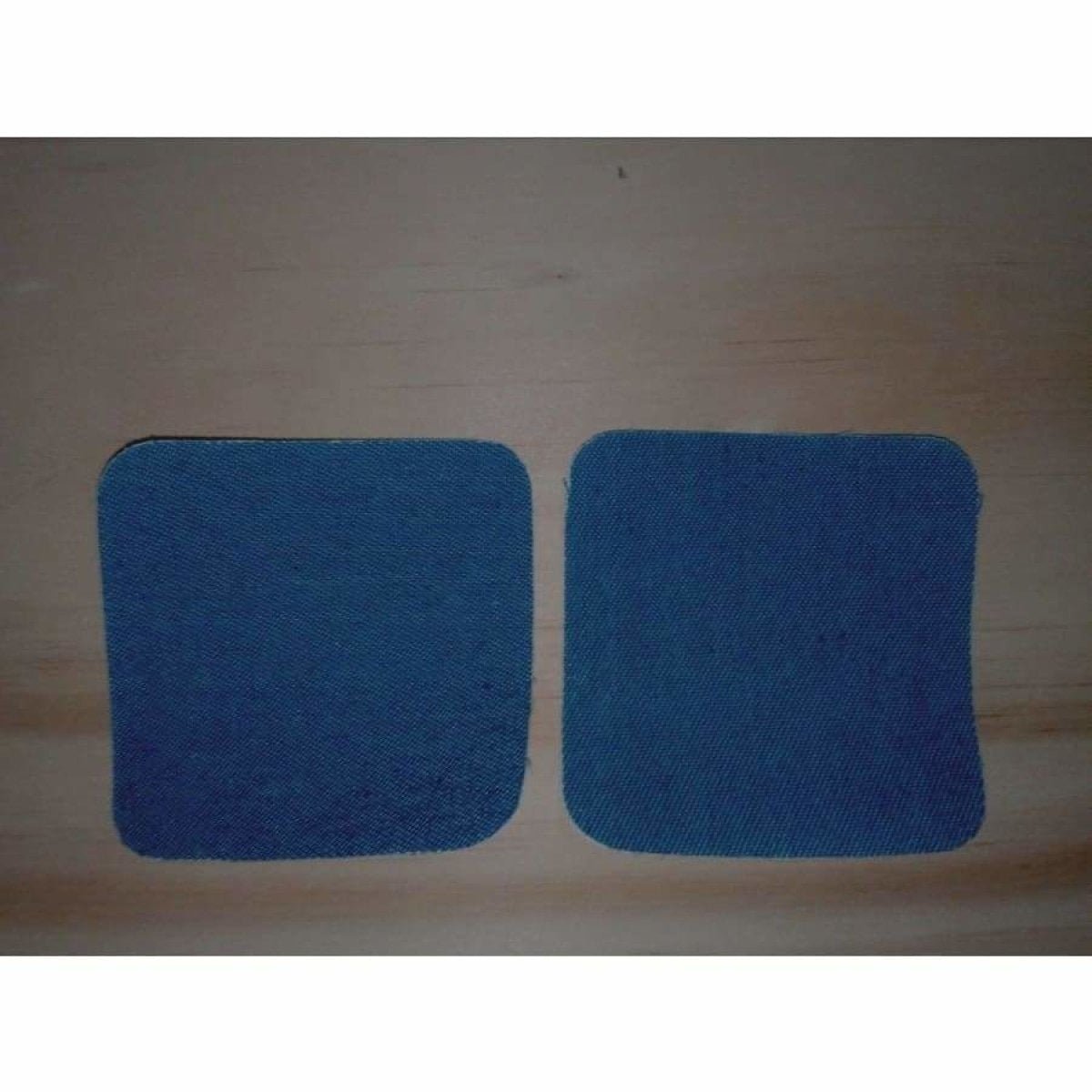 2pcs Iron-on Fabric Blue Black Denim Jeans Clothing Jacket Patch Patches Repair Sewing Shapes - 7.5x7.5cm Blue A - Asia Sell