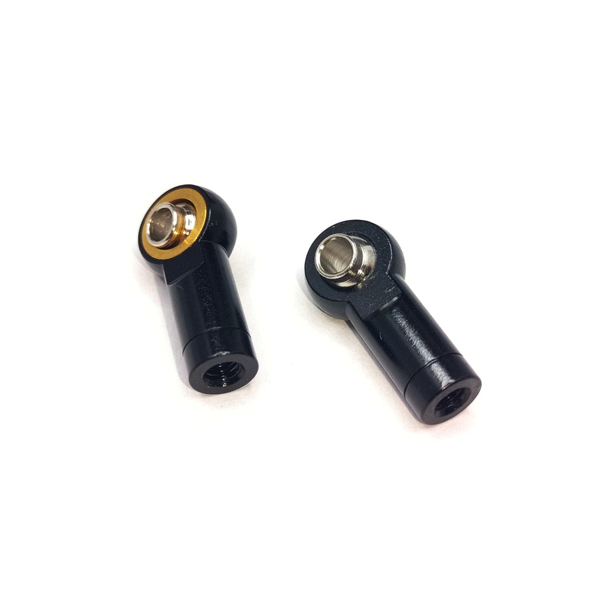 2pcs M3 19.5mm CCW Link End Holder Ball Head Tie Rod Counter-Clockwise Aluminium Black - - Asia Sell