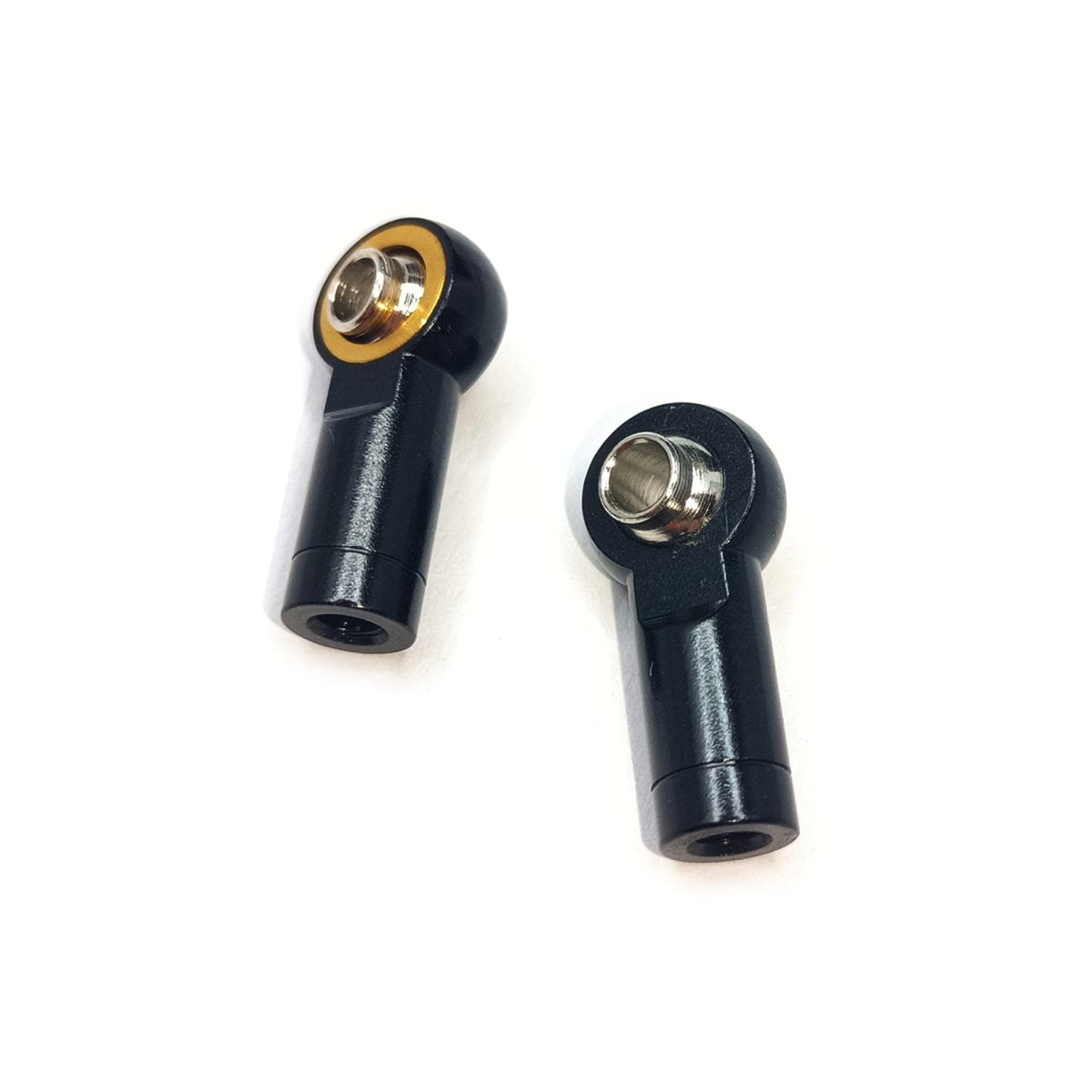 2pcs M3 19.5mm CCW Link End Holder Ball Head Tie Rod Counter-Clockwise Aluminium Black - - Asia Sell