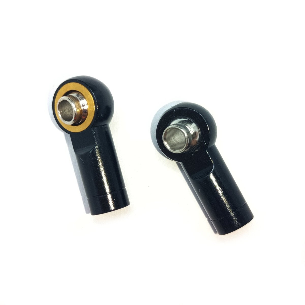 2pcs M3 19.5mm CCW Link End Holder Ball Head Tie Rod Counter-Clockwise Aluminium Black - - Asia Sell