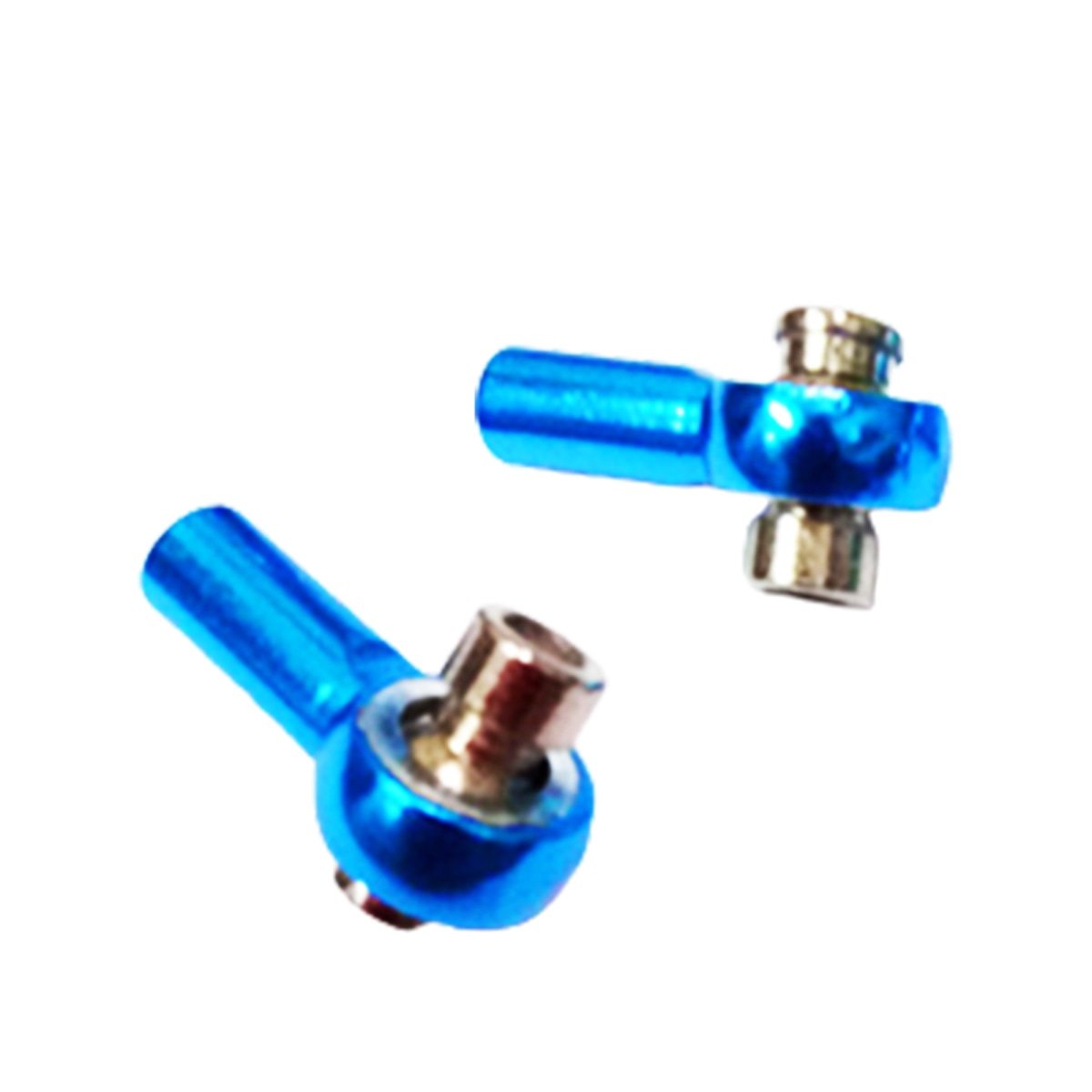 2pcs M3 Ball Head Aluminium Steering Link End Holder Tie Rod 25.7mm - Blue M3 - Asia Sell