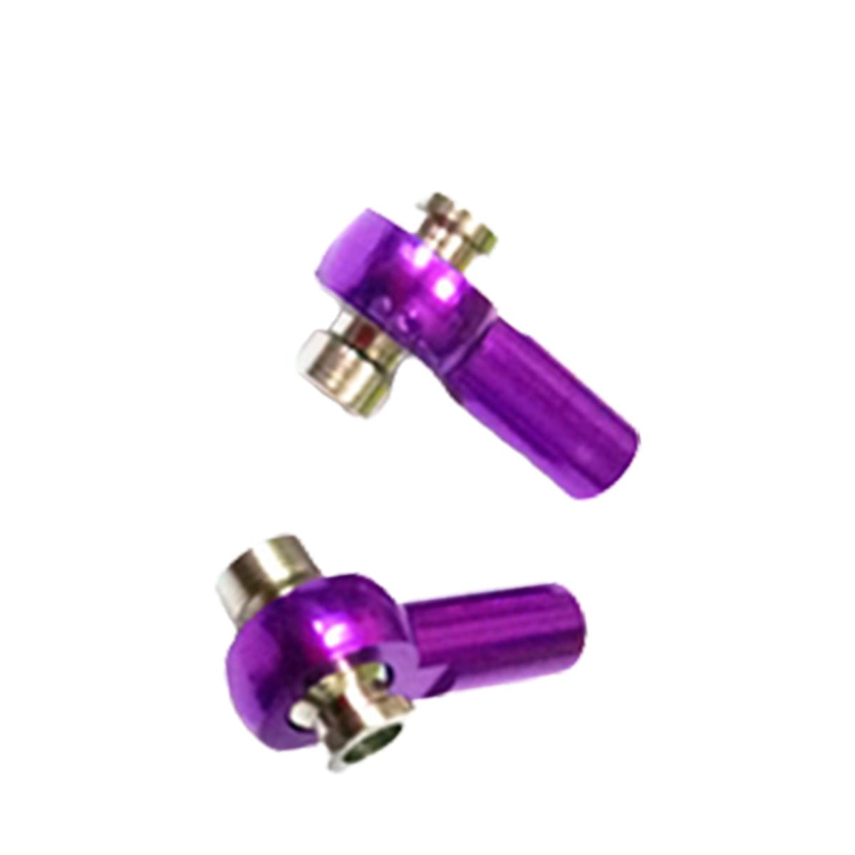2pcs M3 Ball Head Aluminium Steering Link End Holder Tie Rod 25.7mm - Purple M3 - Asia Sell