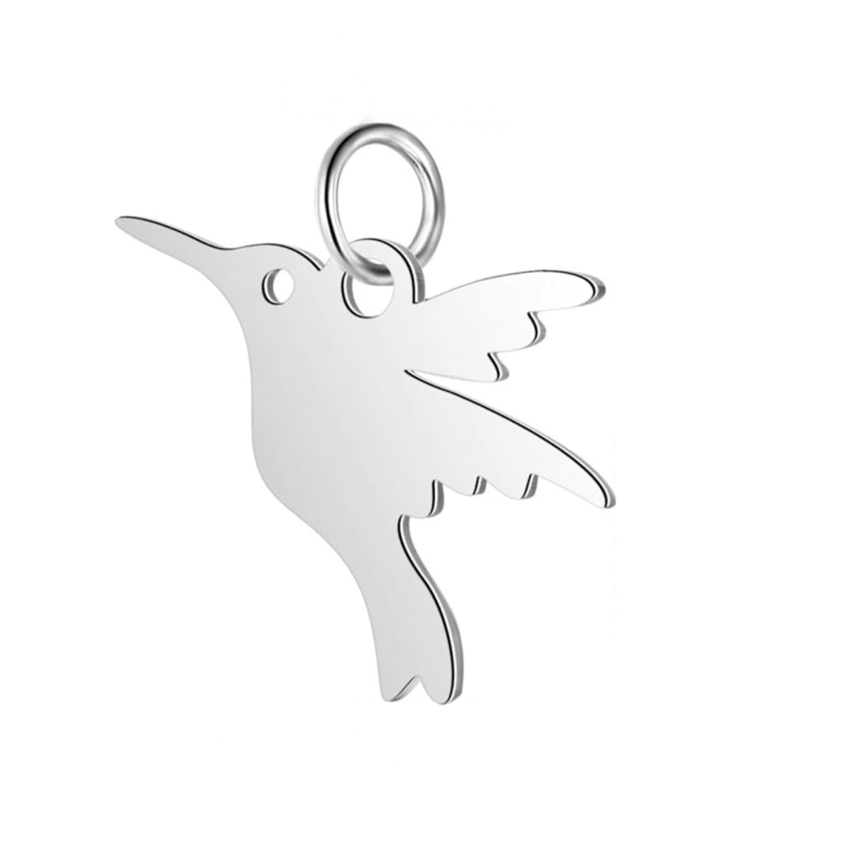 2pcs S/S Charm DIY Charms Jewellery Making Om Dog Paw Cat Animal Elephant Teddy Yoga Lotus Heart - Bird 17x17mm - Asia Sell