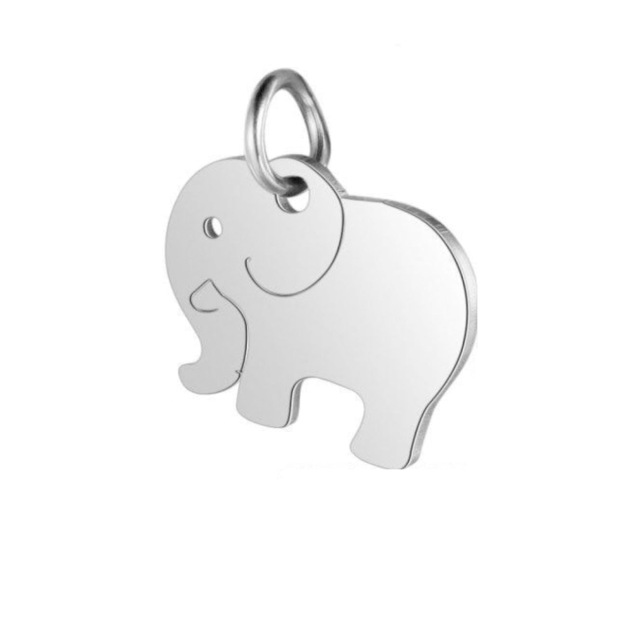 2pcs S/S Charm DIY Charms Jewellery Making Om Dog Paw Cat Animal Elephant Teddy Yoga Lotus Heart - Elephant 14x16mm - Asia Sell
