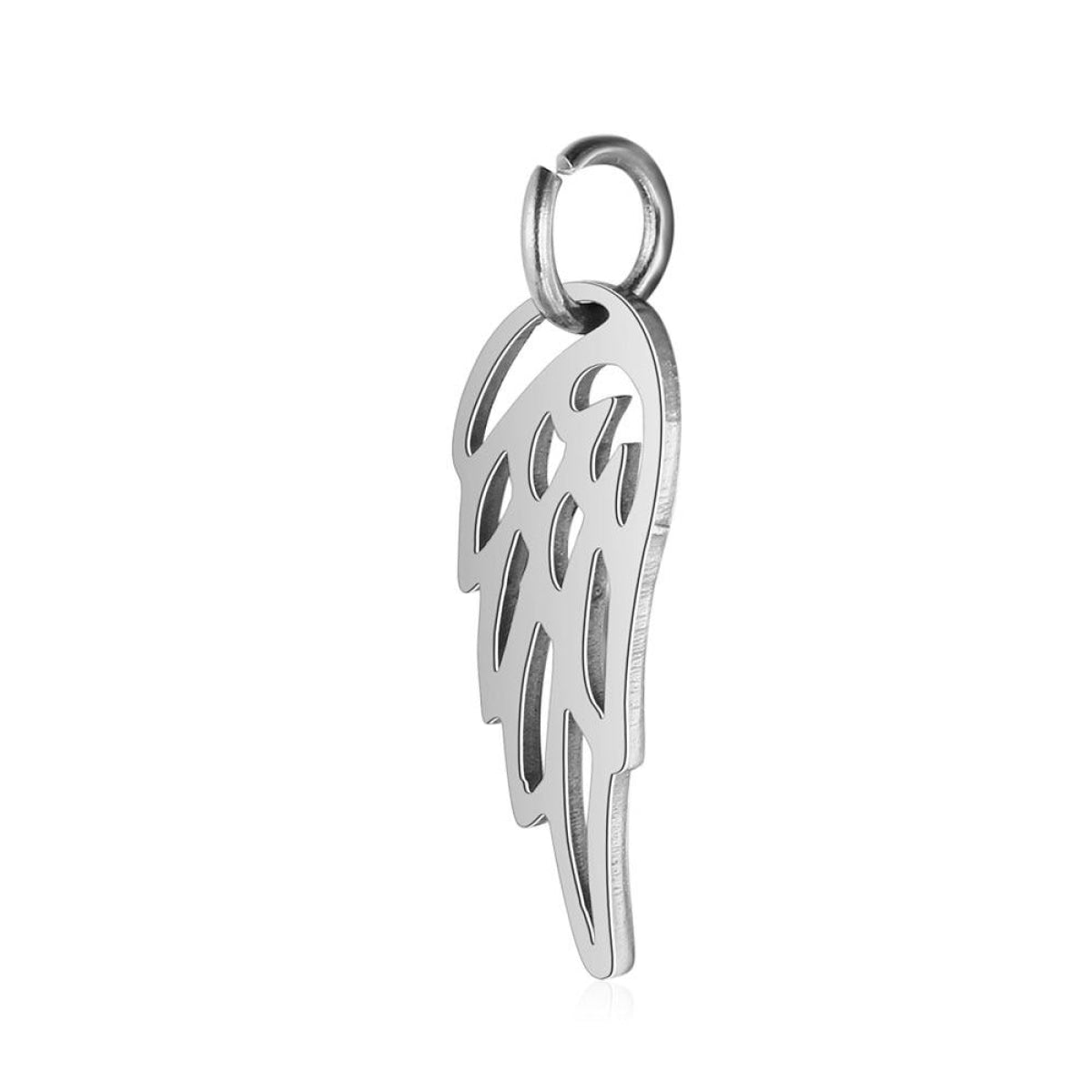 2pcs S/S Charm DIY Charms Jewellery Making Om Dog Paw Cat Animal Elephant Teddy Yoga Lotus Heart - Feather 6x20mm - Asia Sell