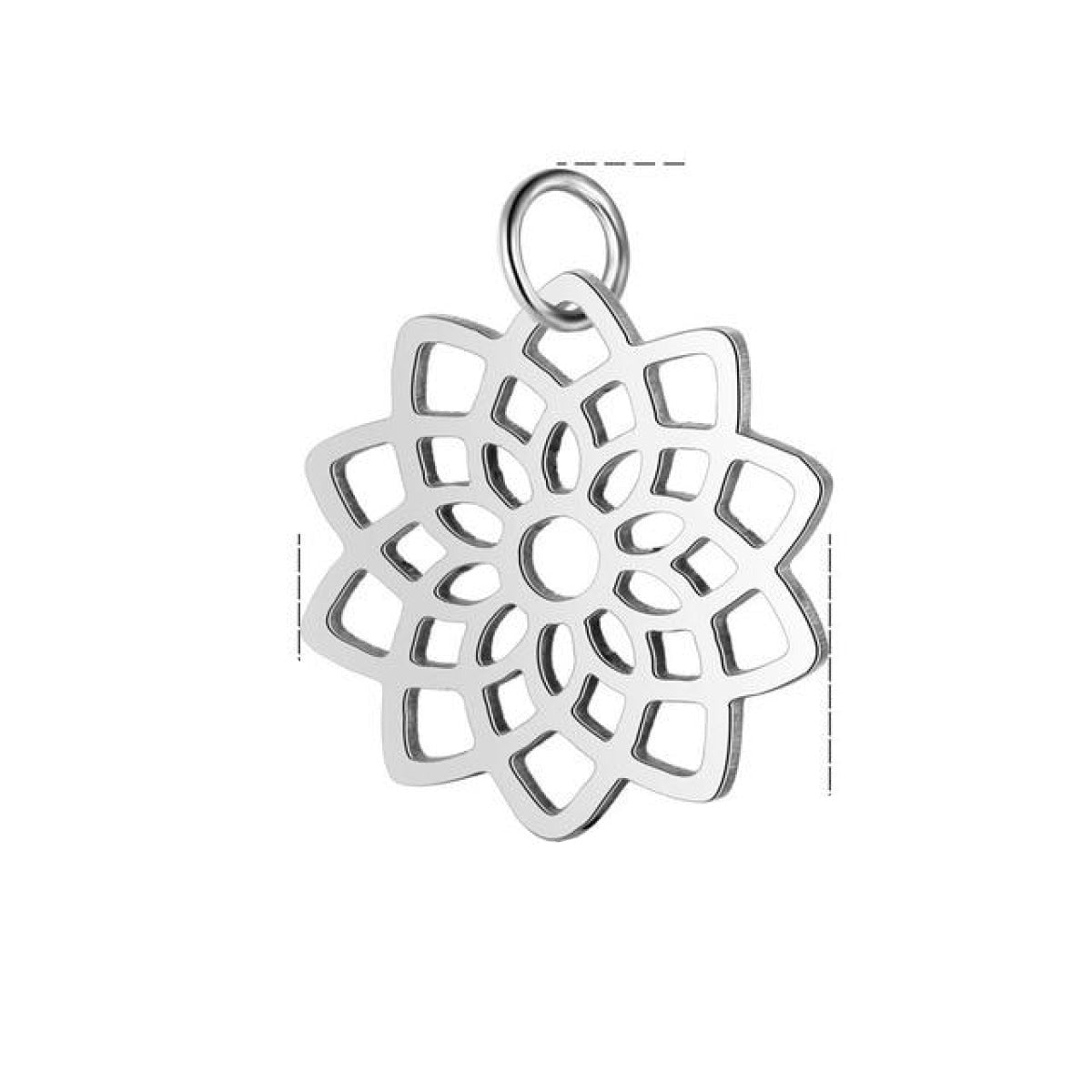 2pcs S/S Charm DIY Charms Jewellery Making Om Dog Paw Cat Animal Elephant Teddy Yoga Lotus Heart - Geometric 16.5x19mm - Asia Sell