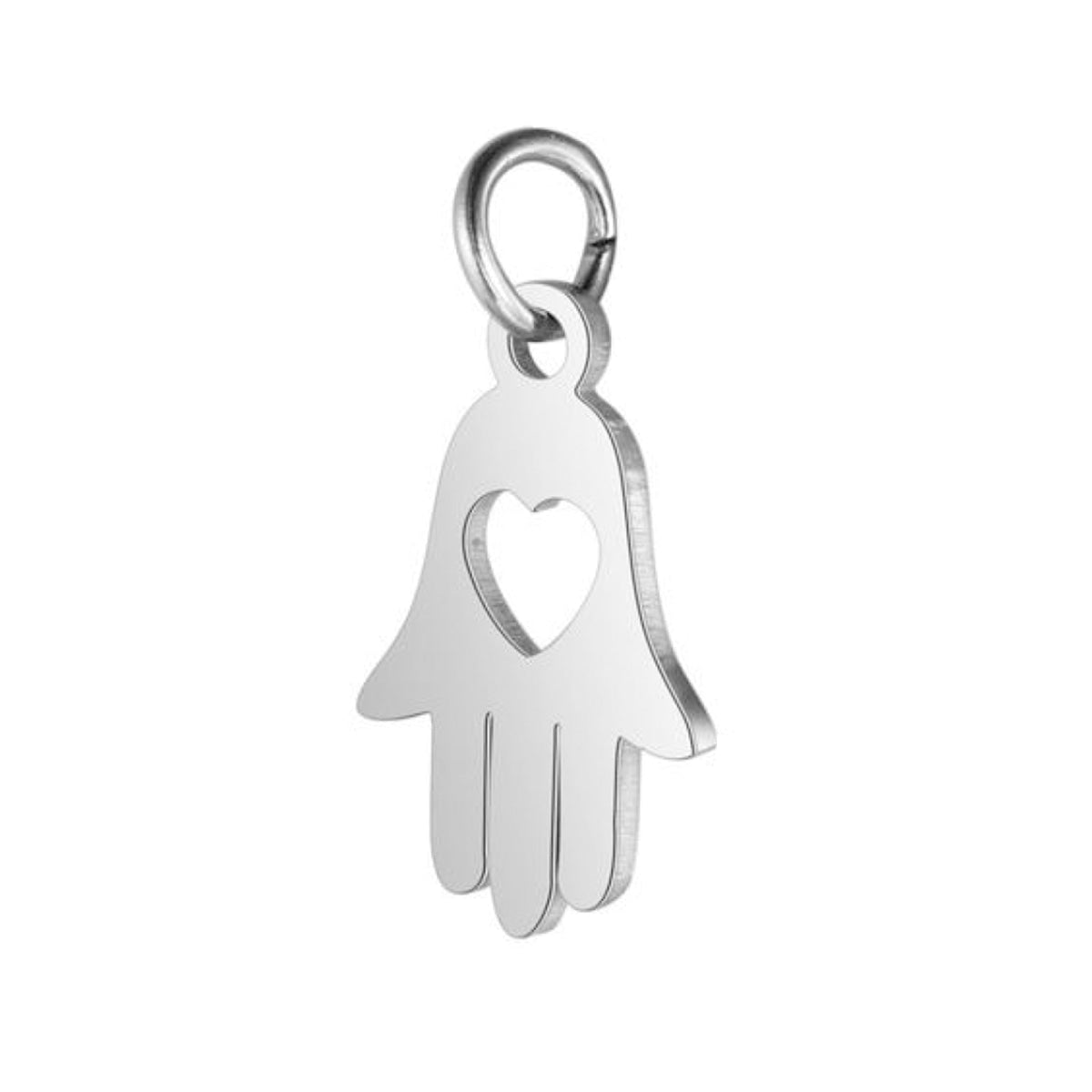 2pcs S/S Charm DIY Charms Jewellery Making Om Dog Paw Cat Animal Elephant Teddy Yoga Lotus Heart - Hand 10x19mm - Asia Sell