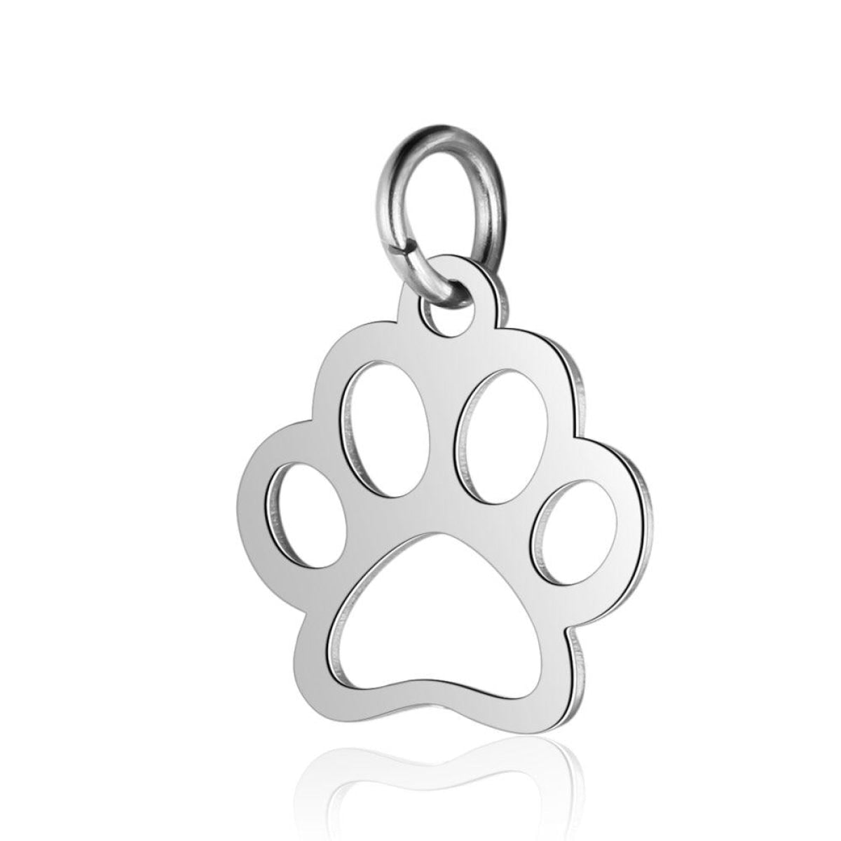 2pcs S/S Charm DIY Charms Jewellery Making Om Dog Paw Cat Animal Elephant Teddy Yoga Lotus Heart - Paw 12x16mm - Asia Sell