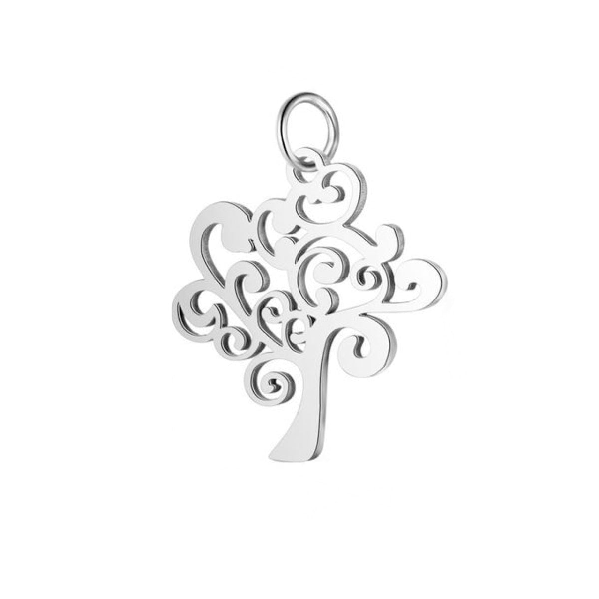 2pcs S/S Charm DIY Charms Jewellery Making Om Dog Paw Cat Animal Elephant Teddy Yoga Lotus Heart - Tree 15x15.5mm - Asia Sell