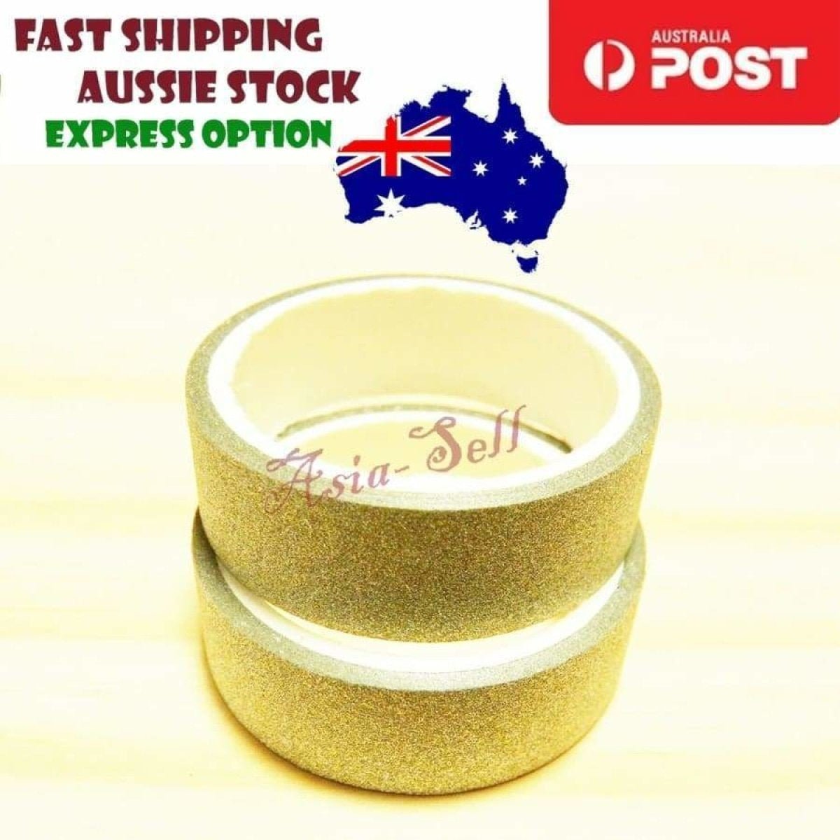 2pcs Tape Silver Gold Green Glitter Washi Tape Christmas Party Decorative Craft - Gold - Asia Sell