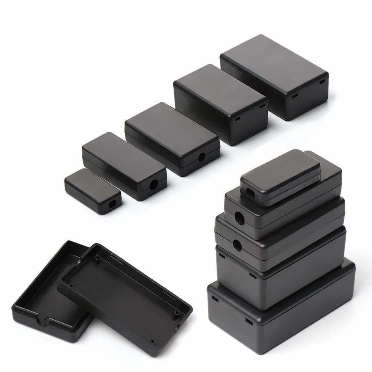 2pcs Waterproof Black DIY Electronics Housing Case Project Junction Box Enclosure Boxes - 40x20x10mm - Asia Sell