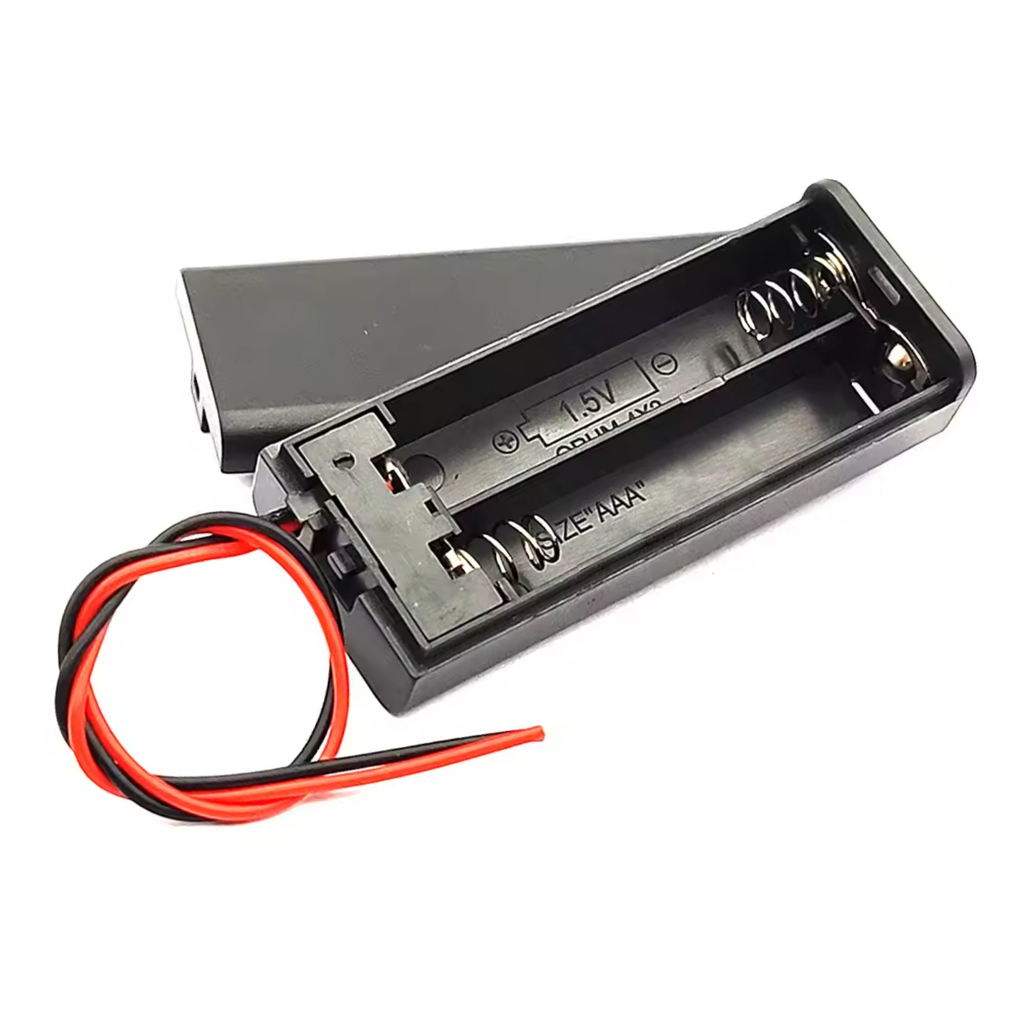 2pcs 2xAAA Battery Holder 2x1.5V AAA 3V Switch Box Case Leads Wires 2 x AAA