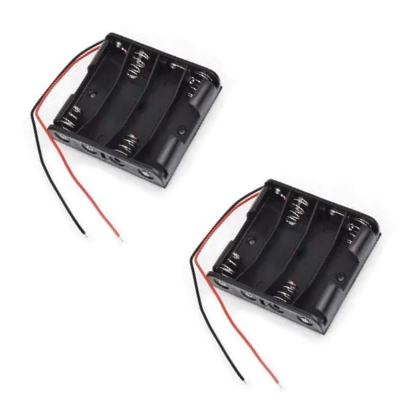 2pcs 4xAA Battery Holder 4x1.5V 6V Box Case With Wires 4 x AA 1.5V