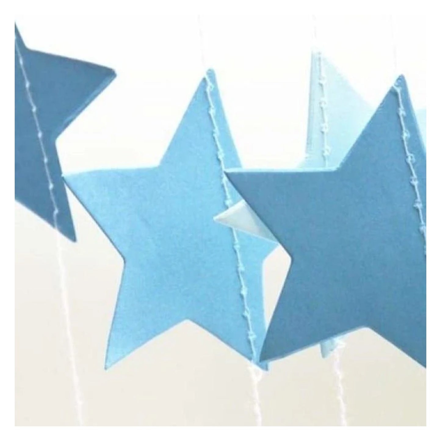 2x 2m 5.4cm BLUE Stars Garland Christmas Tree Decorations Birthday Wedding Party - - Asia Sell