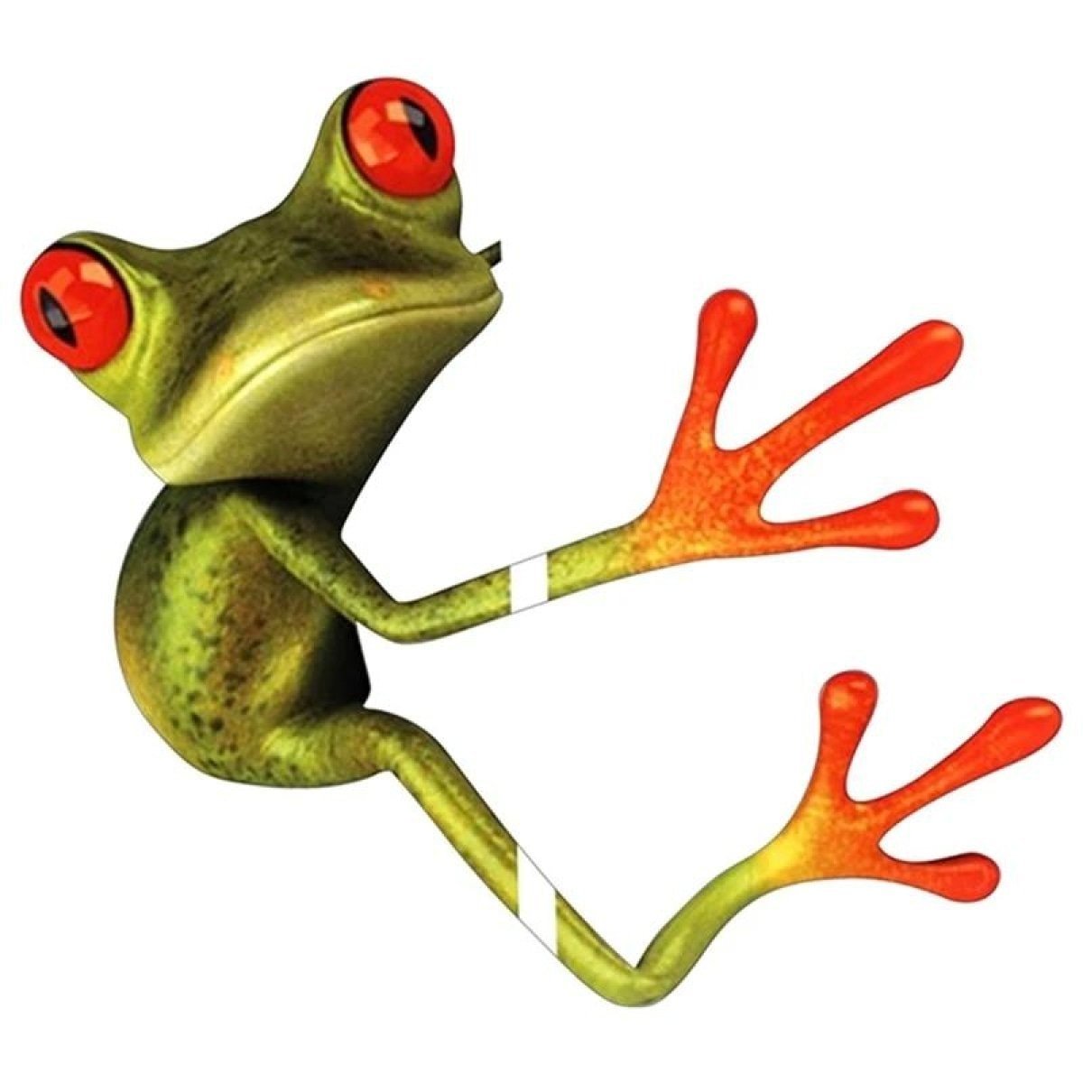 2x Frog Stickers 14-15cm Window Bathroom Toilet Seat Animal Decal Wall Tiles Car - C - Asia Sell