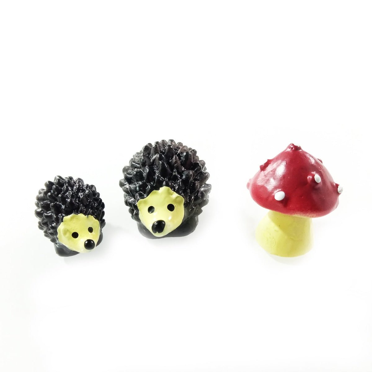 3-8pcs Figurines Mini Chick Snails Mushrooms Turtles Animal Fairy Garden Miniature Crafts Toys - 3pcs Hedgehog Mushrooms - Asia Sell