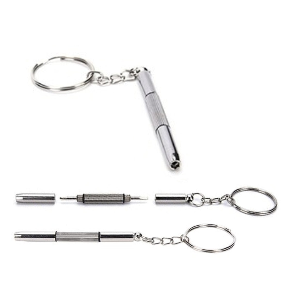 3-in-1 Multifunction Mini Screwdriver Tool for Sunglasses Spectacles Watch Glasses Mobile Phone Repair Keychain Pendant Tag - - Asia Sell