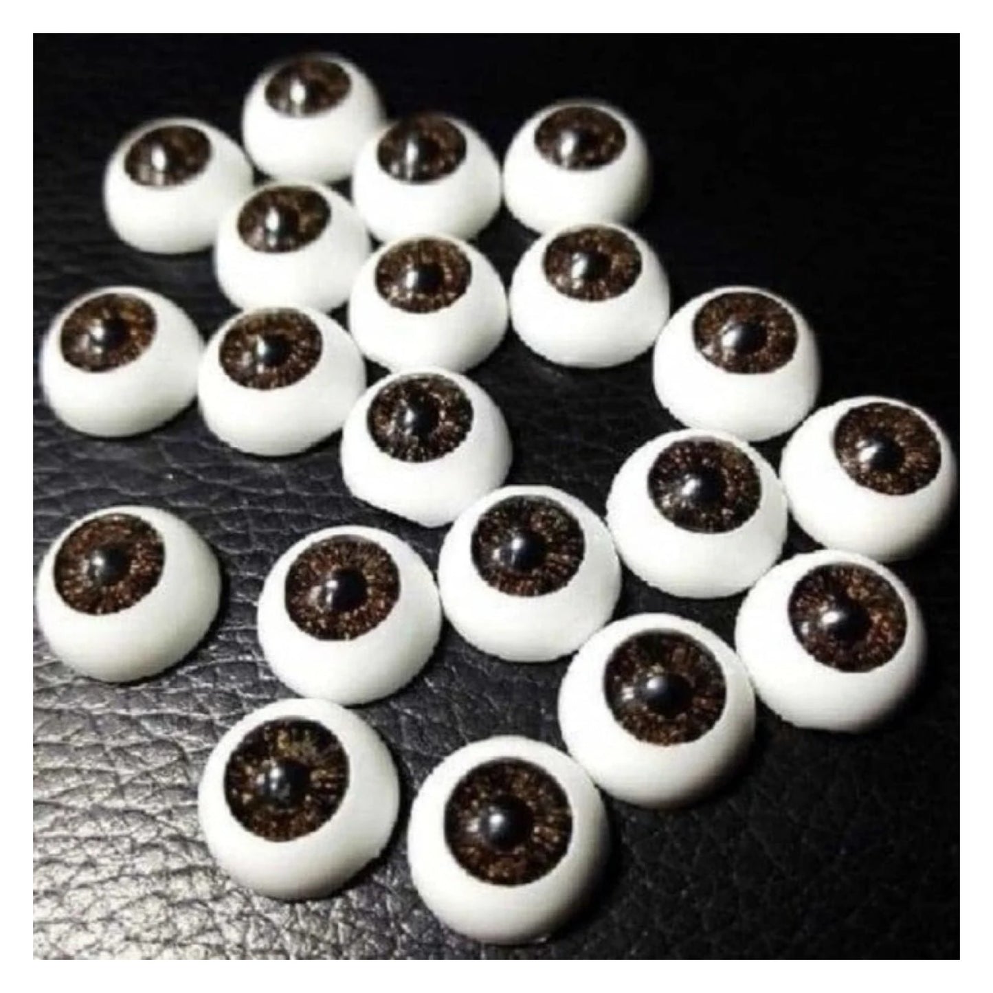3 Pairs 16mm Doll Eyes BROWN Eyeballs Half Round Plastic Teddy Bear Reborn Dolls - - Asia Sell